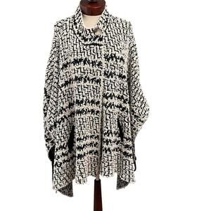 Solitaire by Ravi Khosla Chunky Open Cardigan Soft Boucle Oversize Duster XL